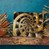 Steampunk - Uhr - Der Zeitfluss Fotoplatte (Seite)