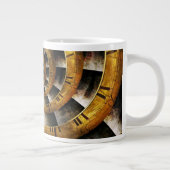 Steampunk - Uhr - Der Zeitfluss Jumbo-Tasse (Rechts)