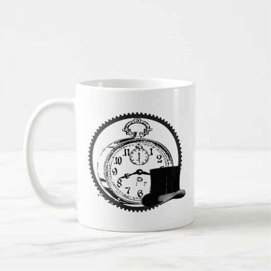 steampunk Uhr, Gang, Hut Kaffeetasse (Links)