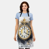 Steampunk-Uhr-Gesicht-Schürze Schürze (Getragen)