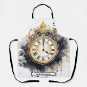 Steampunk-Uhr-Gesicht-Schürze Schürze (Vorderseite)