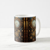 Steampunk-Uhr-Kaffee-Tasse Kaffeetasse (VorderseiteRechts)
