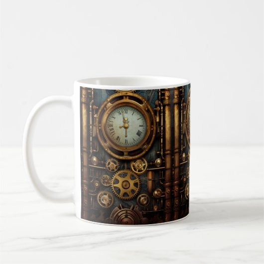 Steampunk-Uhr-Kaffee-Tasse Kaffeetasse (Links)