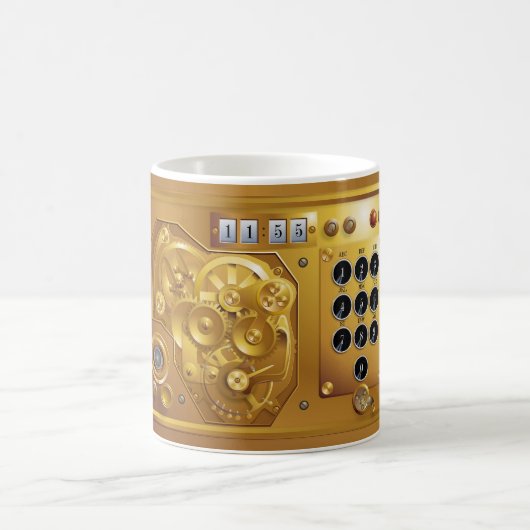 Steampunk-Uhr-Kaffeetasse Kaffeetasse (Mittel)