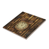 Steampunk-Uhr-Keramik Fliese (Seite)