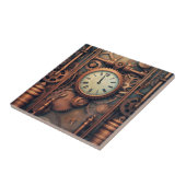 Steampunk-Uhr-Keramik Fliese (Seite)