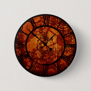 steampunk Uhr Knopf Button