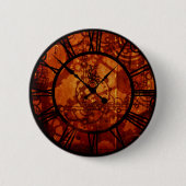 Steampunk Uhr Knopf Button (Vorderseite)