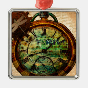 Steampunk-Uhr Ornament Aus Metall