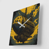 Steampunk-Uhr Quadratische Wanduhr (Winkel)
