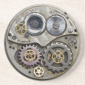 SteamPunk Uhr, Uhr-Untersetzer, Getränkeuntersetzer (Vorne)