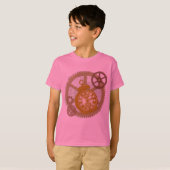 Steampunk Uhr und Gänge T-Shirt (Vorne ganz)