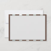 Steampunk-Uhr und türkisfarbene Rose auf Streifen Save The Date (Rückseite)