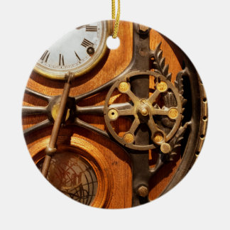 Steampunk - Uhr - Wählschreiber Keramik Ornament