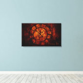 Steampunk-Uhr Wrapped Canvas Leinwanddruck (Insitu (Holzboden))