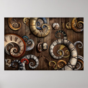 Steampunk - Uhr - Zeitmaschine Poster