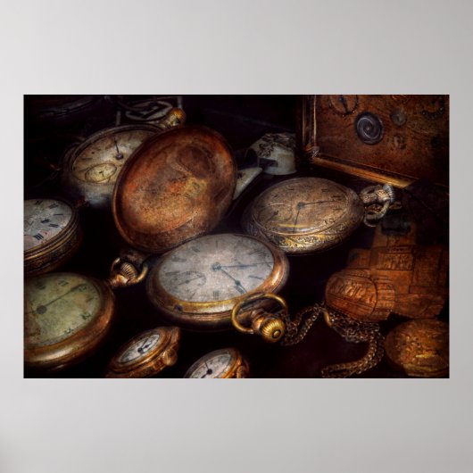 Steampunk - Uhr - Zeitverschleiß Poster (Vorne)