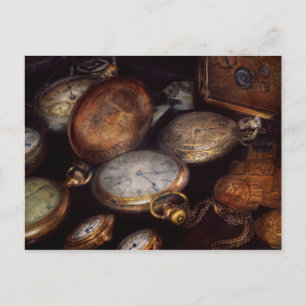 Steampunk - Uhr - Zeitverschleiß Postkarte