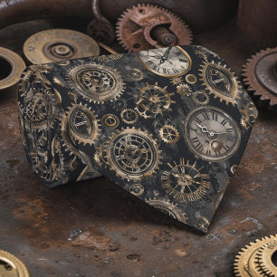 Steampunk-Uhren benutzerdefinierte Krawatte