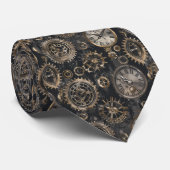 Steampunk-Uhren benutzerdefinierte Krawatte (Gerollt)