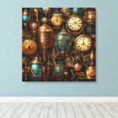 Steampunk Uhren Leinwand Art (Insitu (Holzboden))
