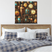 Steampunk Uhren Leinwand Art (Insitu (Schlafzimmer))