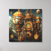 Steampunk Uhren Leinwand Art (Vorderseite)