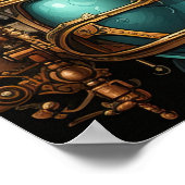 Steampunk Uhren Poster (Ecke)