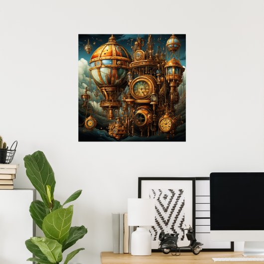 Steampunk Uhren Poster (Heimbüro)