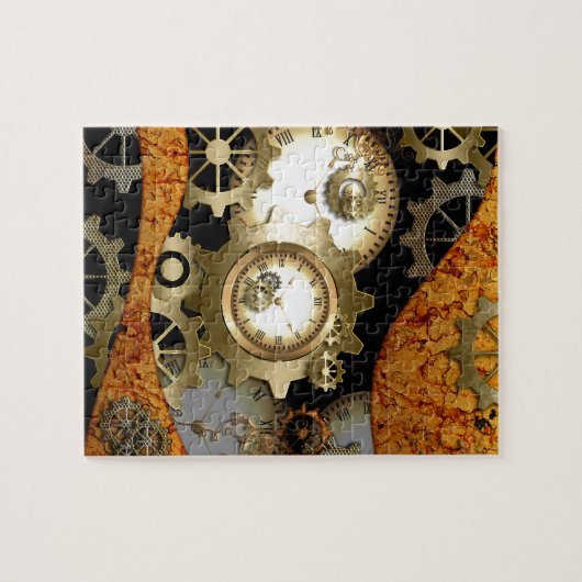 Steampunk, Uhren und Gänge Puzzle (Horizontal)