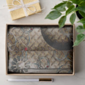 Steampunk, Uhren und Gänge Seidenpapier (Geschenk)
