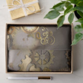 Steampunk, Uhren und Gänge Seidenpapier (Geschenk)