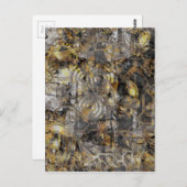 Steampunk-Uhrengeere Postkarte (Vorne/Hinten)