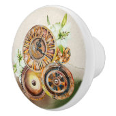 Steampunk-Uhrengeere | Vintage Schubknöpfe Puls Keramikknauf (Rechts)