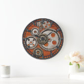 steampunk Uhrgang-Motorzahn-Uhrquadrat Große Wanduhr (Zuhause)