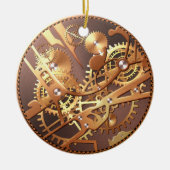 steampunk Uhrgänge Keramik Ornament (Vorne)