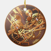 steampunk Uhrgänge Keramik Ornament (Hinten)