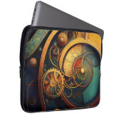 Steampunk-Uhrwerk-Abstraktes Design Laptopschutzhülle (Vorne Rechts)