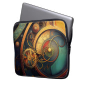 Steampunk-Uhrwerk-Abstraktes Design Laptopschutzhülle (Vorderseite Links)