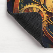 Steampunk-Uhrwerk-Abstraktes Design Mousepad (Ecke)