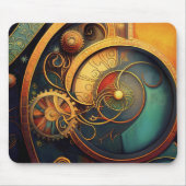 Steampunk-Uhrwerk-Abstraktes Design Mousepad (Vorne)