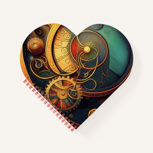 Steampunk-Uhrwerk-Abstraktes Design Notizblock (Vorderseite)