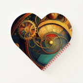 Steampunk-Uhrwerk-Abstraktes Design Notizblock (Rückseite)