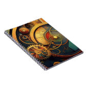 Steampunk-Uhrwerk-Abstraktes Design Notizblock (Rechte Seite)