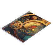 Steampunk-Uhrwerk-Abstraktes Design Notizblock (Linke Seite)