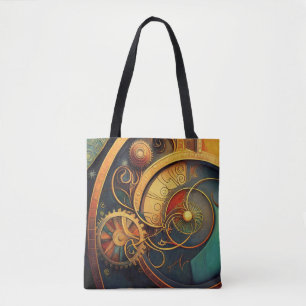 Steampunk-Uhrwerk-Abstraktes Design Tasche