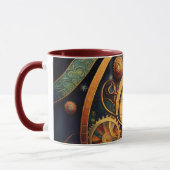 Steampunk-Uhrwerk-Abstraktes Design Tasse (Links)