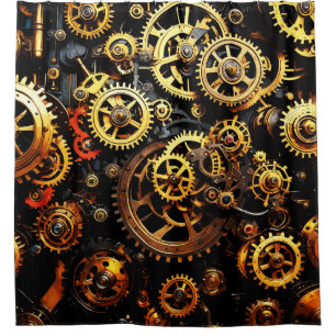 Steampunk-Uhrwerk Gears 1004 Duschvorhang