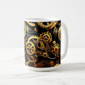 Steampunk-Uhrwerk Gears 1004 Kaffeetasse (VorderseiteRechts)