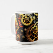 Steampunk-Uhrwerk Gears 1004 Kaffeetasse (Vorderseite Links)
